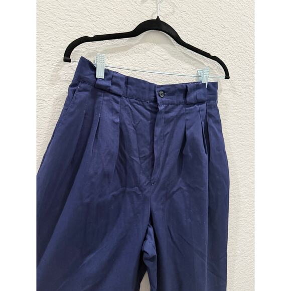 Vintage 80s 90s Christy Girl NY Dark Blue Pleated Pants Size 30 USA Made - Picture 4 of 8
